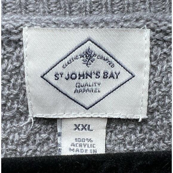 Womens St John's Bay Warm Cozy Cable Chunky Knit Pullover Sweater V Neck 2XL - Picture 6 of 7